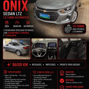 Home chevrolet onix plus sedan ltz 1.0 turbo automático 2024 – Prata