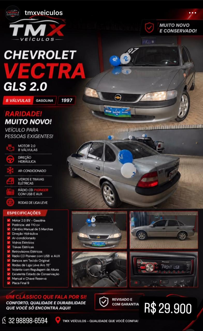 chevrolet vectra gls 2.0 8v 1997 – raridade em excelente estado chevrolet vectra gls 2.0 8v 1997 – raridade em excelente estado